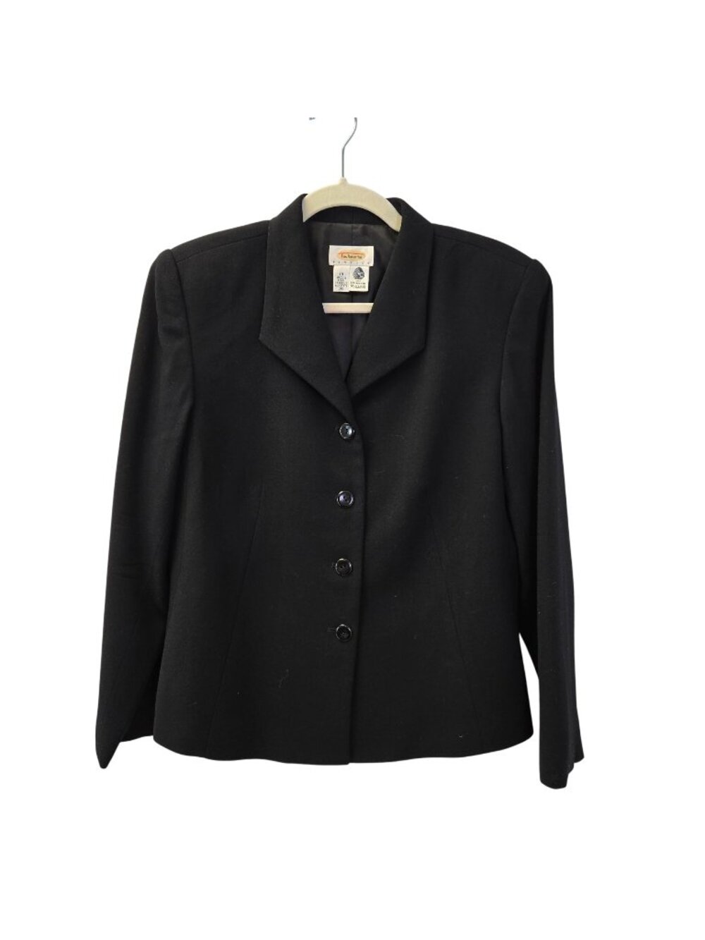 Talbots Petites 100% Wool Four Button Blazer Jacket Size 10P